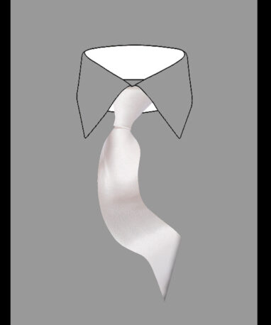 Γραβάτα Μονόχρωμη Gold White