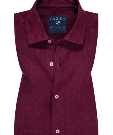 Ανδρικό Πουκάμισο Λινό Burgundy