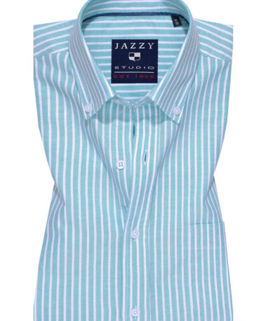 Ανδρικό Πουκάμισο Oxford Ριγέ Βεραμάν Comfort Fit